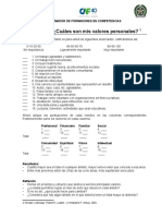 Taller Valores Personales Formación de Formadores Policía Nacional