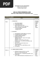 LMG 13: Other Commercial Laws: Final Term: Public Utilities and Transportation Laws