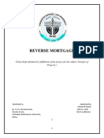 Reverse Mortgage: (Final Draft Submitted in Fulfillment of The Project For The Subject Transfer of