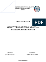 Odgovornost Zbog Kršenja Saobraćajnih Propisa