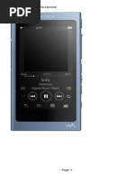 Sony NW-A45 - Manuel Utilisateur