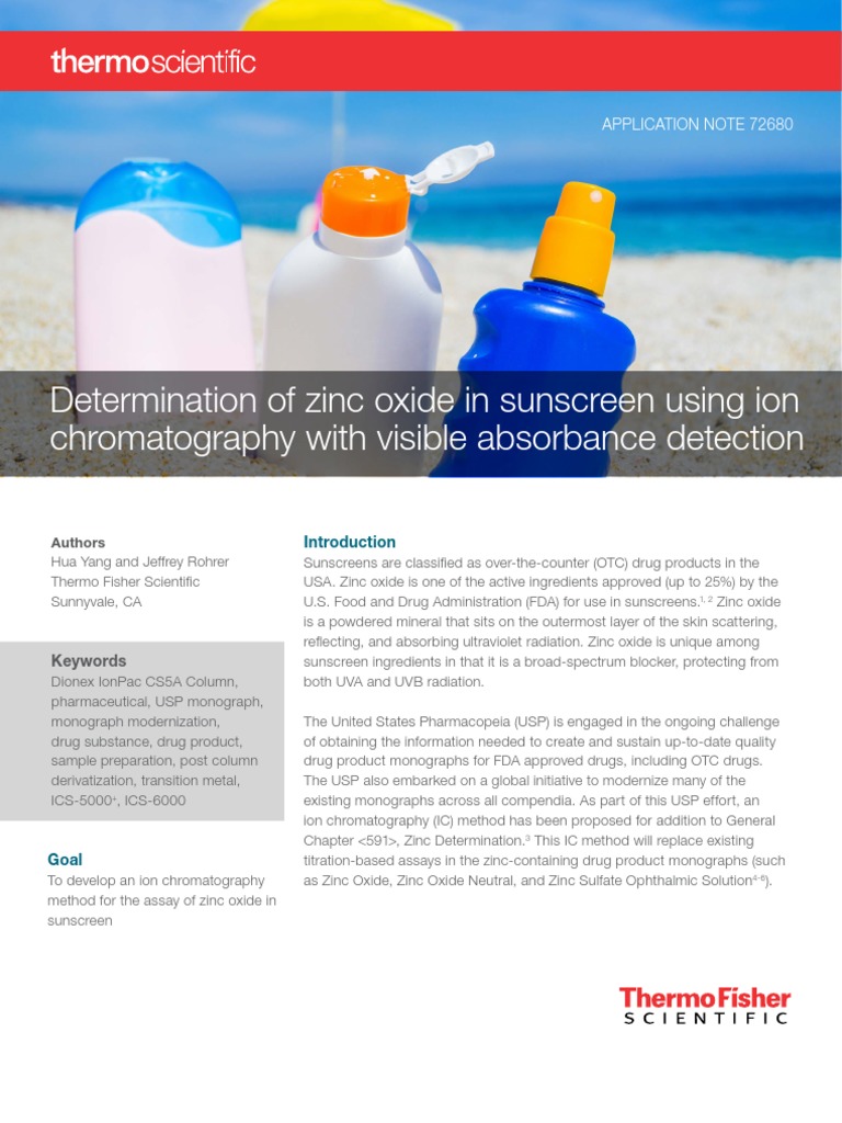 Zinc Oxide Sunscreen PDF Sunscreen Zinc