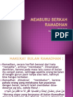 Memburu Berkah Ramadhan