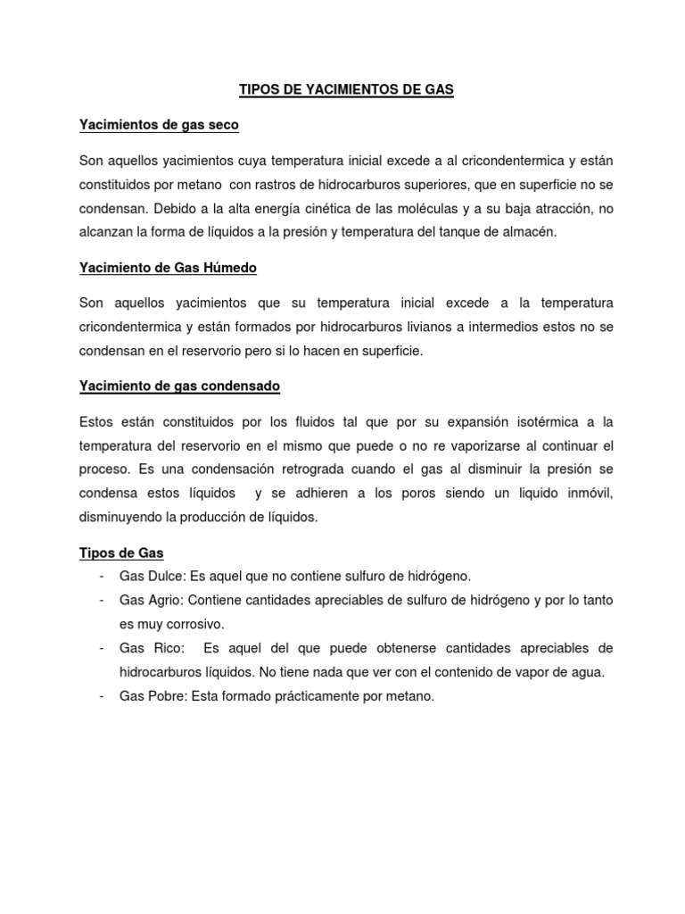 Tipos de Gas | PDF | Gases | Líquidos