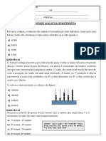 Prova 5 Ano Sistema de Numeração Decimal