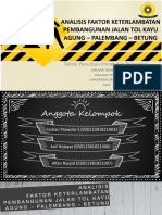 Presentasi Analisis Keterlambatan Pembangunan Jalan Tol