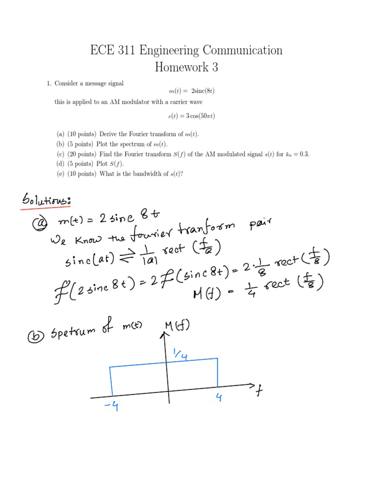 Homework3 - ECE 311 | PDF | Signal Processing | Mathematical Analysis