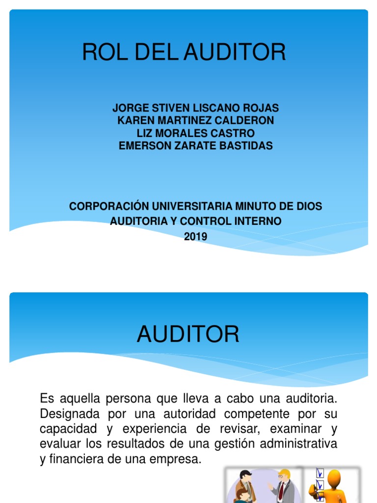 Rol Del Auditor | Descargar gratis PDF | Auditoría | Contralor