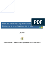 Plan - Formacion - 2019 Sofd PDF