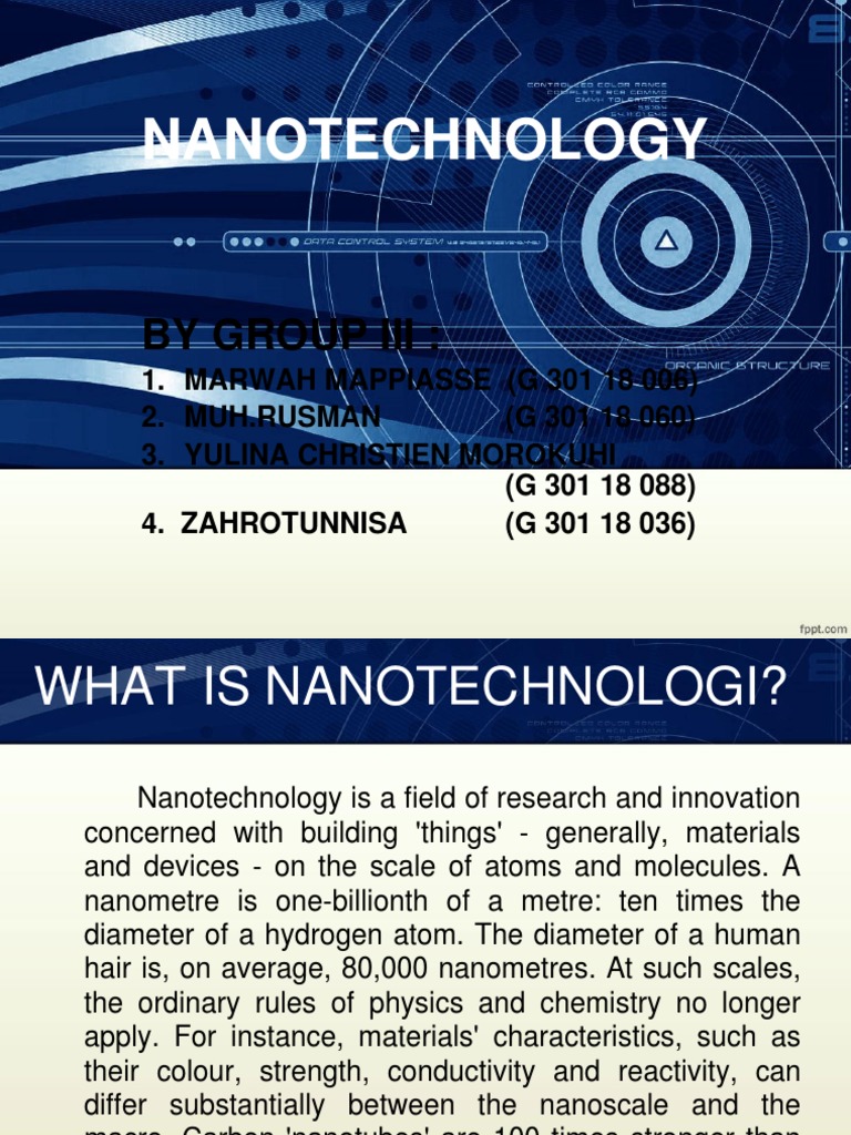 Overview of Nanotechnology Basics | PDF | Science & Mathematics
