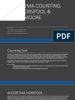 Algoritma Counting Sort, Horspool & Boyer-Moore