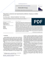 Theoretical, Numerical and Experimental Prediction of Pump As Turbine PDF