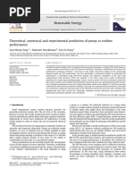 Theoretical, Numerical and Experimental Prediction of Pump As Turbine PDF