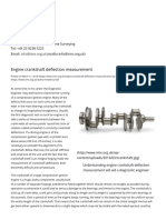 Engine Crankshaft Deflection Measurement