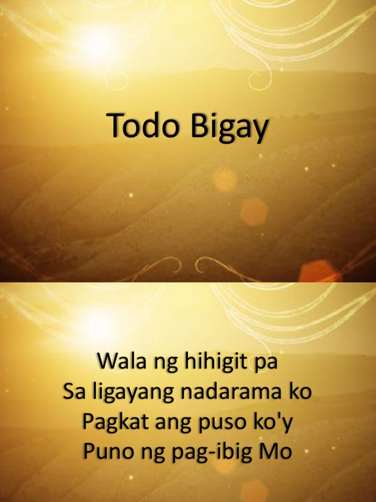 Todo Bigay | PDF