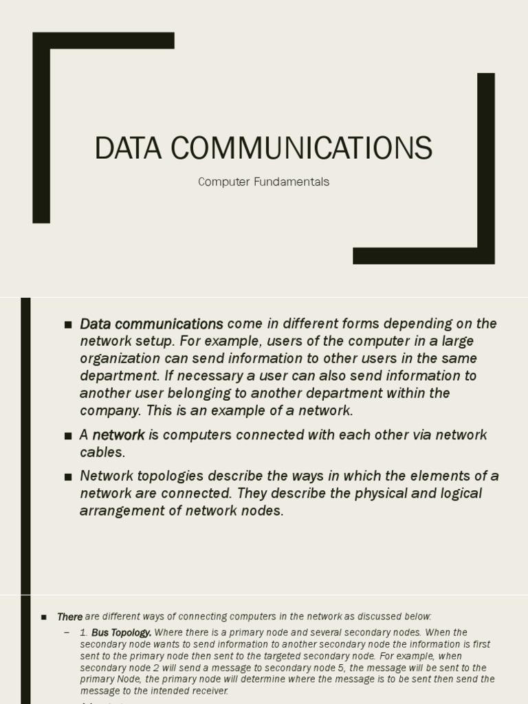Network Topologies and Wireless Communication Technologies | PDF