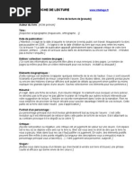 Modele De Fiche De Lecture Pdf Livres Edition
