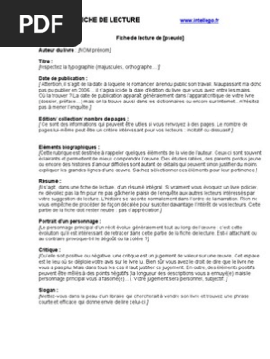 Fiche De Lecture Cm1 Pdf