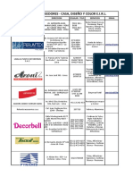 Lista de Proveedores 