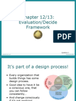 Chapter 12/13: Evaluation/Decide Framework