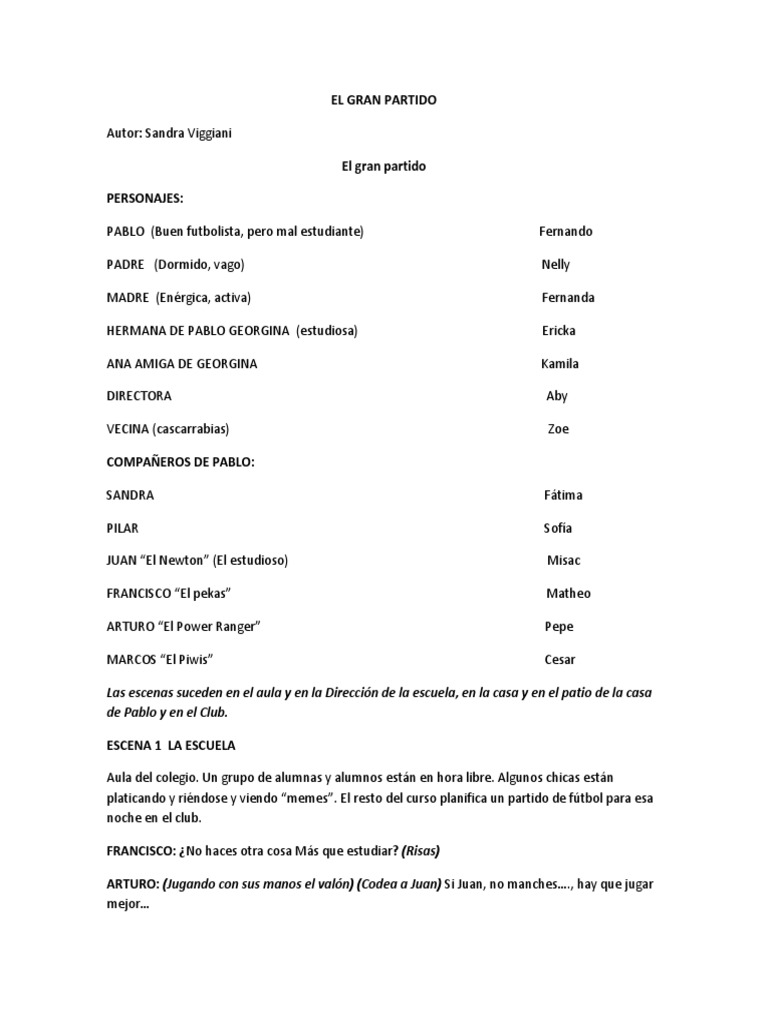 El Gran Partido Pdf Ocio