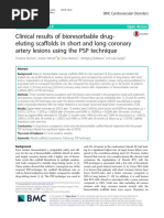 Clinical Results of Bioresorbable Drug-Eluting Scaffolds in Short and Long Coronary Artery Lesions Using The PSP Technique