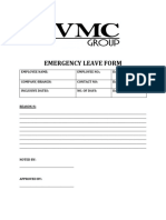 Emergency Leave Form