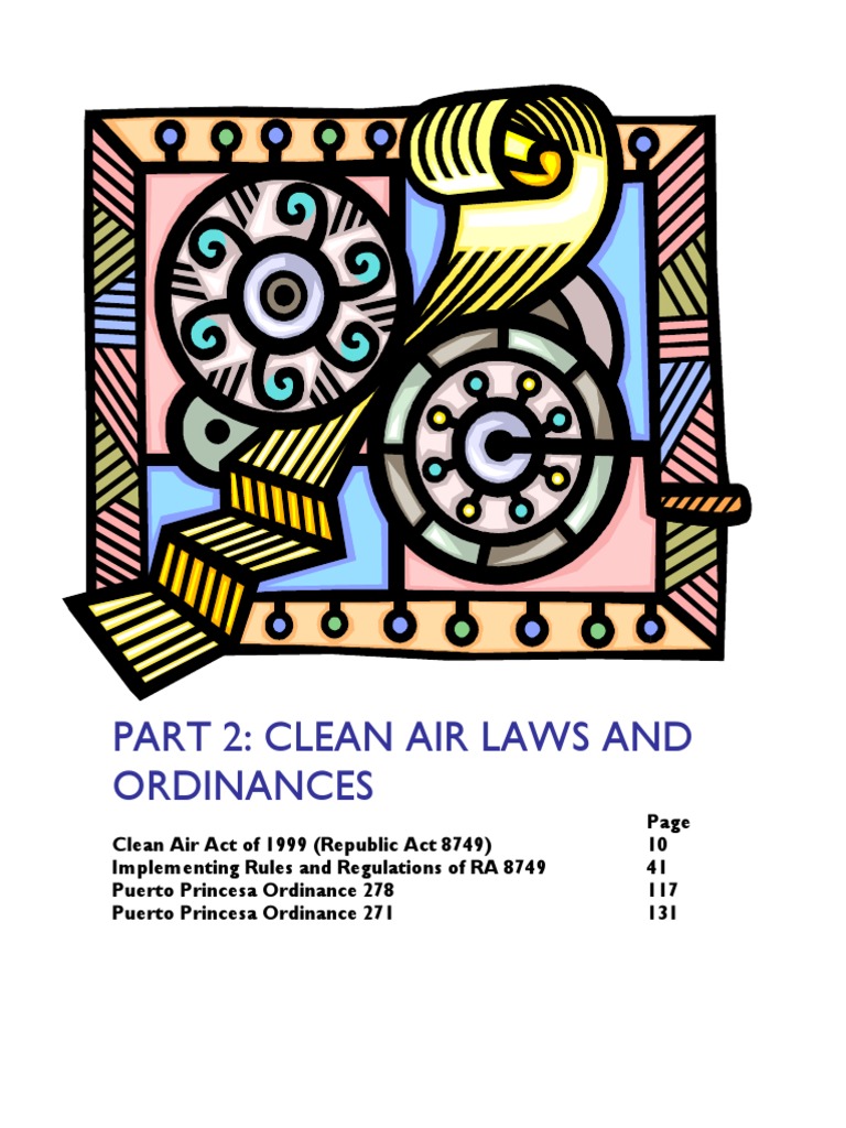 RA 8749 Clean Air Act of 1999 PDF Clean Air Act (United States