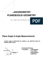 Trigonometry Plane&Solid Geometry: By: Engr. Roy Andrew Garcia