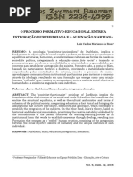 O processo formativo-educacional entre a integração durkheimiana e a alienação marxiana (Luiz Carlos Mariano Da Rosa)