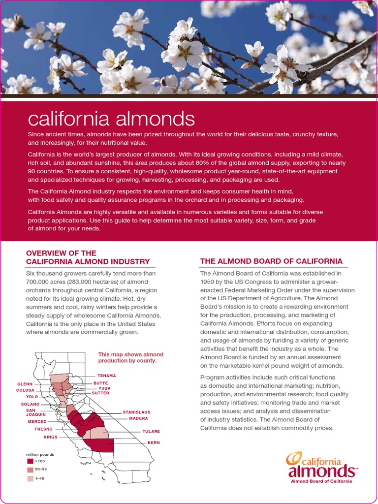 California Almonds Overview PDF PDF Almond Pesticide