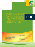 Annual Consolidated Report On RPRH Implementation 05142015 PDF