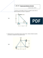 Assignment:2 - AML 169 - Engineering Mechanics (B Arch) : Submit in A4 Sheets