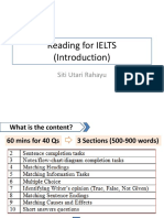 Reading For IELTS (Introduction) : Siti Utari Rahayu
