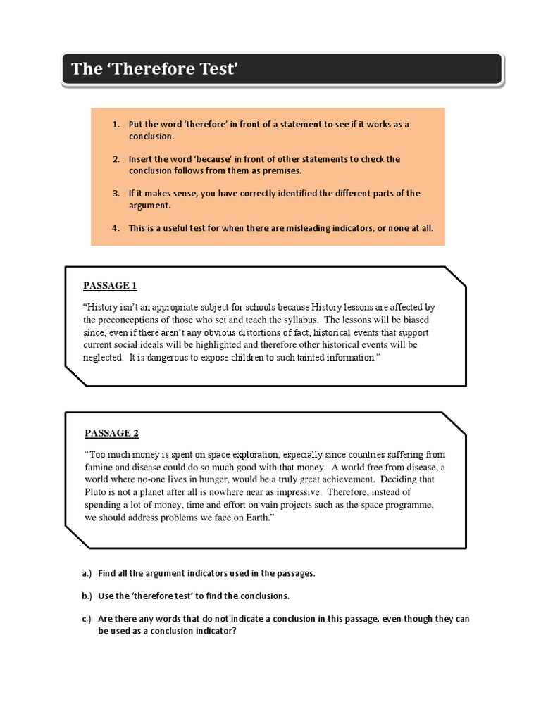 Argument Analysis and Conclusion Testing | PDF | Foods