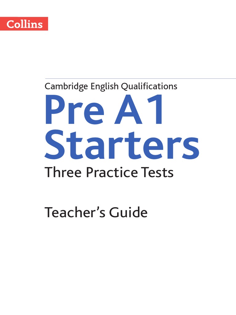 Pre A1 Starters: Three Practice Tests | PDF