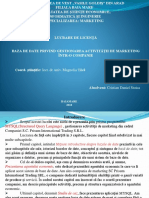 Baza de Date Privind Gestionarea Activităţii de Marketing Într-O Companie