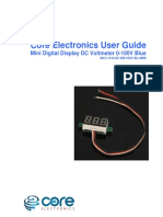Core Electronics User Guide: Mini Digital Display DC Voltmeter 0-100V Blue