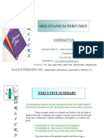 Mountanium Perfumes Contact Us & Executive Summary
