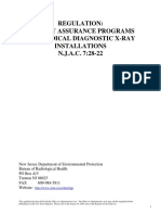 Regulation: Quality Assurance Programs For Medical Diagnostic X-Ray Installations N.J.A.C. 7:28-22