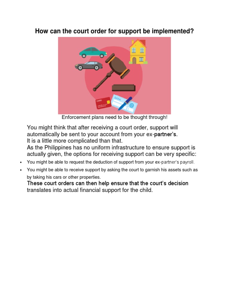 How Can The Court Order For Support Be Implemented 03.13.19 | PDF