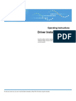 Driver Installation Guide: Operating Instructions