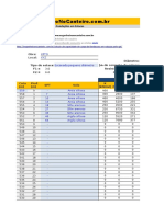 Planilha de cálculo de fundações em estacas com métodos Décourt-Quaresma e Aoki-Velloso