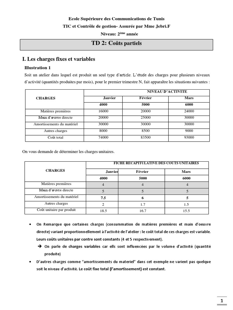 Méthode Des Coûts Complets Exercices Corrigés Pdf 2-Exercices Corrigés Coûts Partiels | PDF | Commercialisation | Économie  d'entreprise