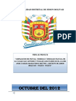 Octubre Del 2012: Municipalidad Distrital de Simon Bolivar