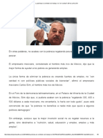 La Pobreza Se Combate Con Trabajo, No "Con Caridad" Afirma Carlos Slim