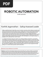 Robotic Automation: Karthik Jegannathan