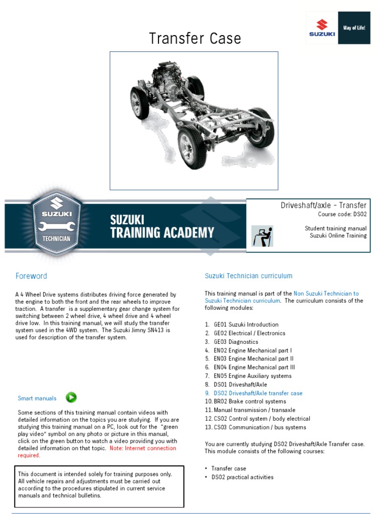 Suzuki Jimny 4WD System | PDF | Four Wheel Drive | Transmission (Mechanics)