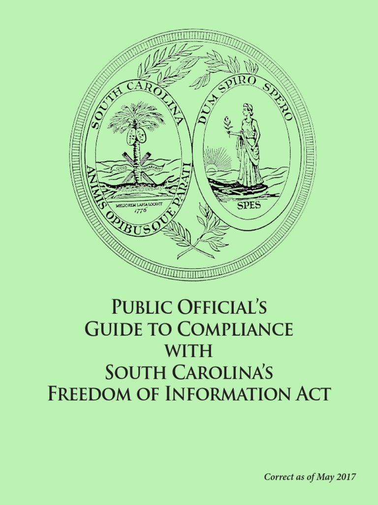 S.C. Freedom of Information Act Guide PDF Freedom Of Information