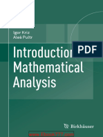 Introduction To Mathematical Analysis-Igor Kriz